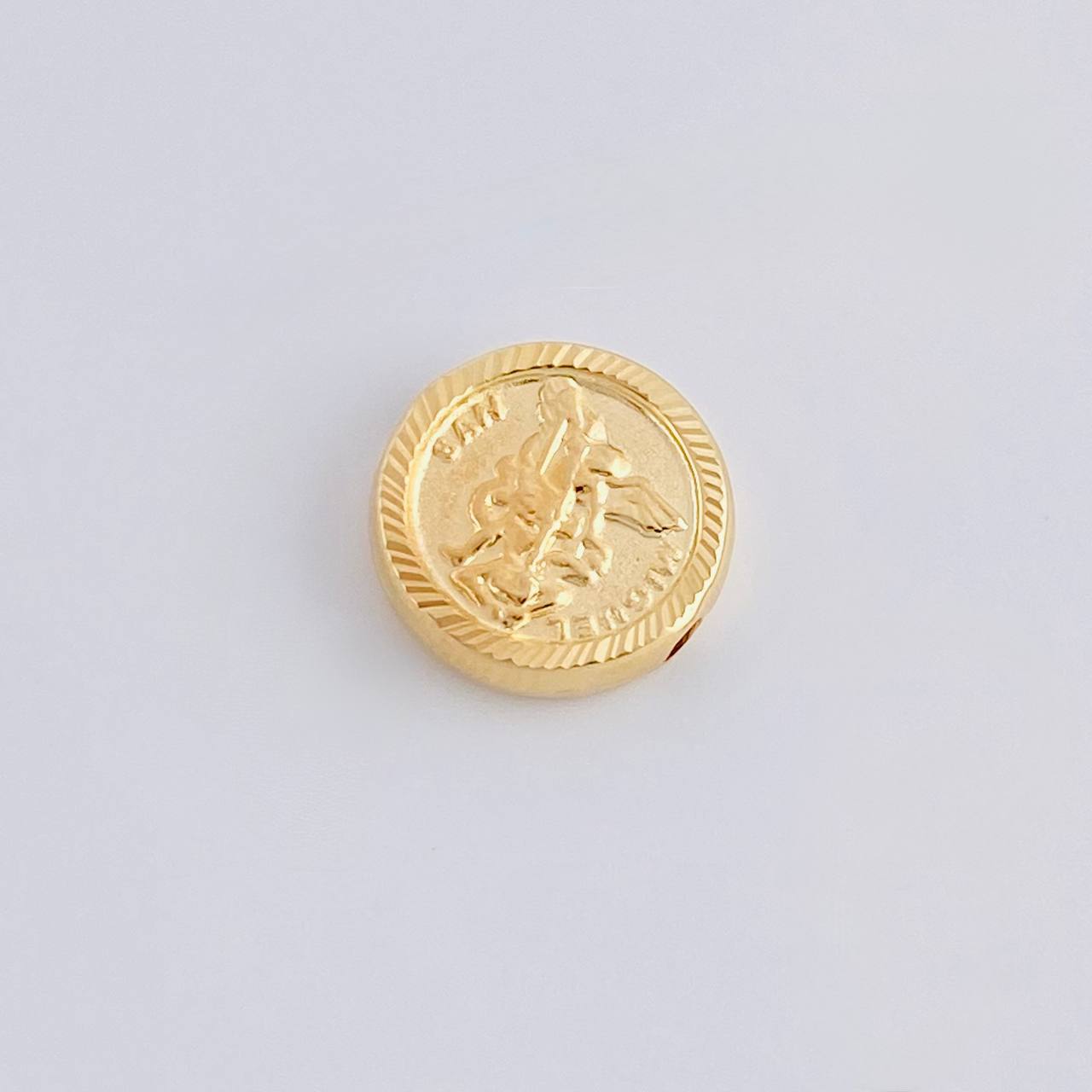 Herraje San Miguel Arcángel Mate 0.7g / 1/2 in Oro Amarillo 18K