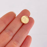 Charm Saint Michael the Archangel Matte 0.7g / 1/2 in Yellow Gold 18K