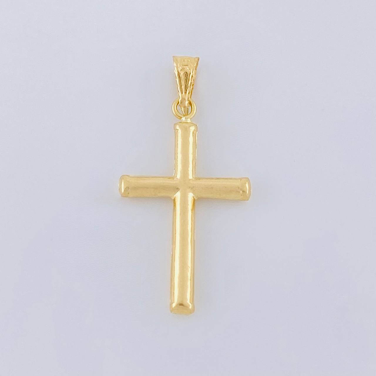 Dije Cruz Lisa 1.05g / 1 1/2 in Oro Amarillo 18K