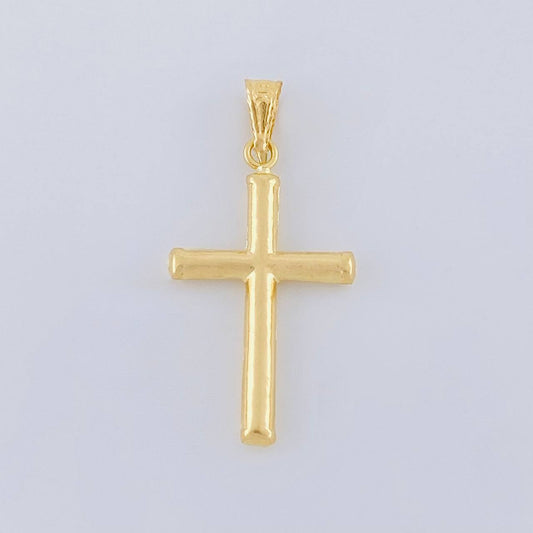 Dije Cruz Lisa 1.1g / 1 1/2 in Oro Amarillo 18K
