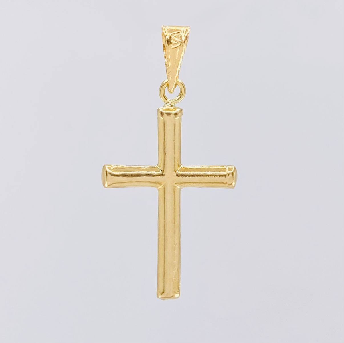 Dije Cruz Lisa 1.05g / 1 1/2 in Oro Amarillo 18K