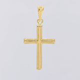 Dije Cruz Lisa 1.1g / 1 1/2 in Oro Amarillo 18K