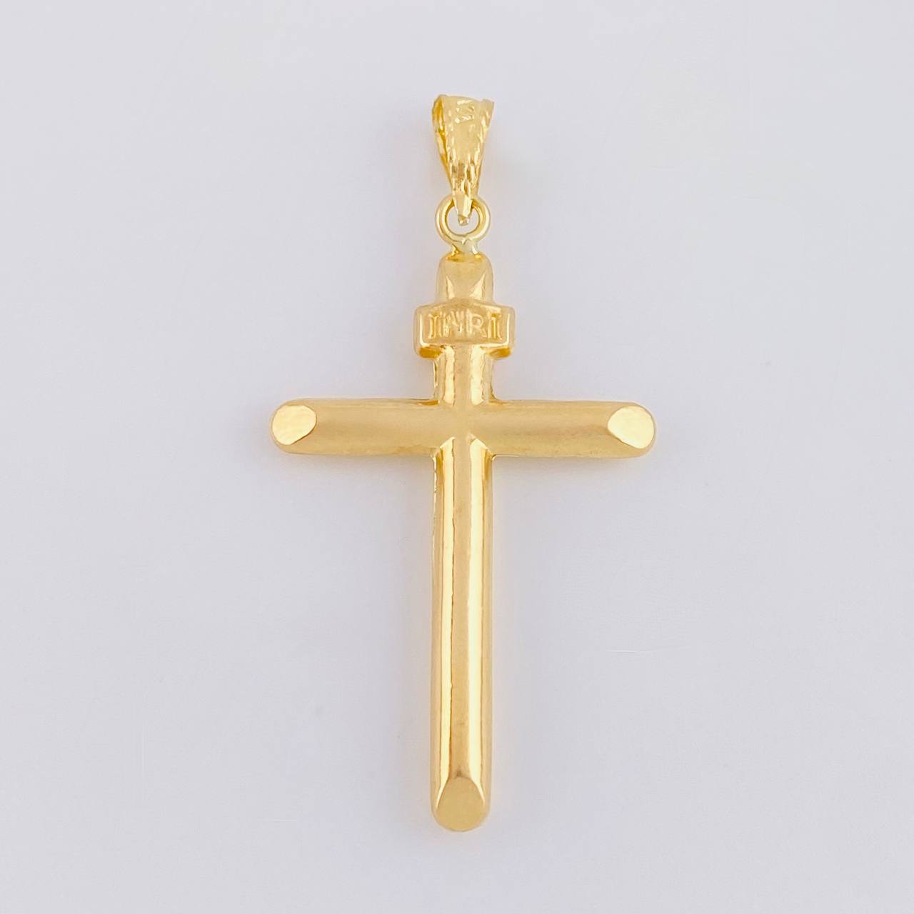 Dije Cruz Puntas Planas 1.55g / 1 3/4 in Oro Amarillo 18K