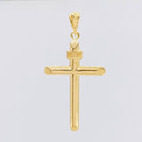 Dije Cruz Puntas Planas 1.55g / 1 3/4 in Oro Amarillo 18K