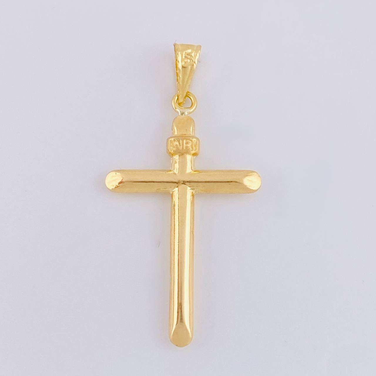 Dije Cruz Puntas Planas 1.25g / 1 1/2 in Oro Amarillo 18K