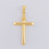 Dije Cruz Puntas Planas 1.25g / 1 1/2 in Oro Amarillo 18K