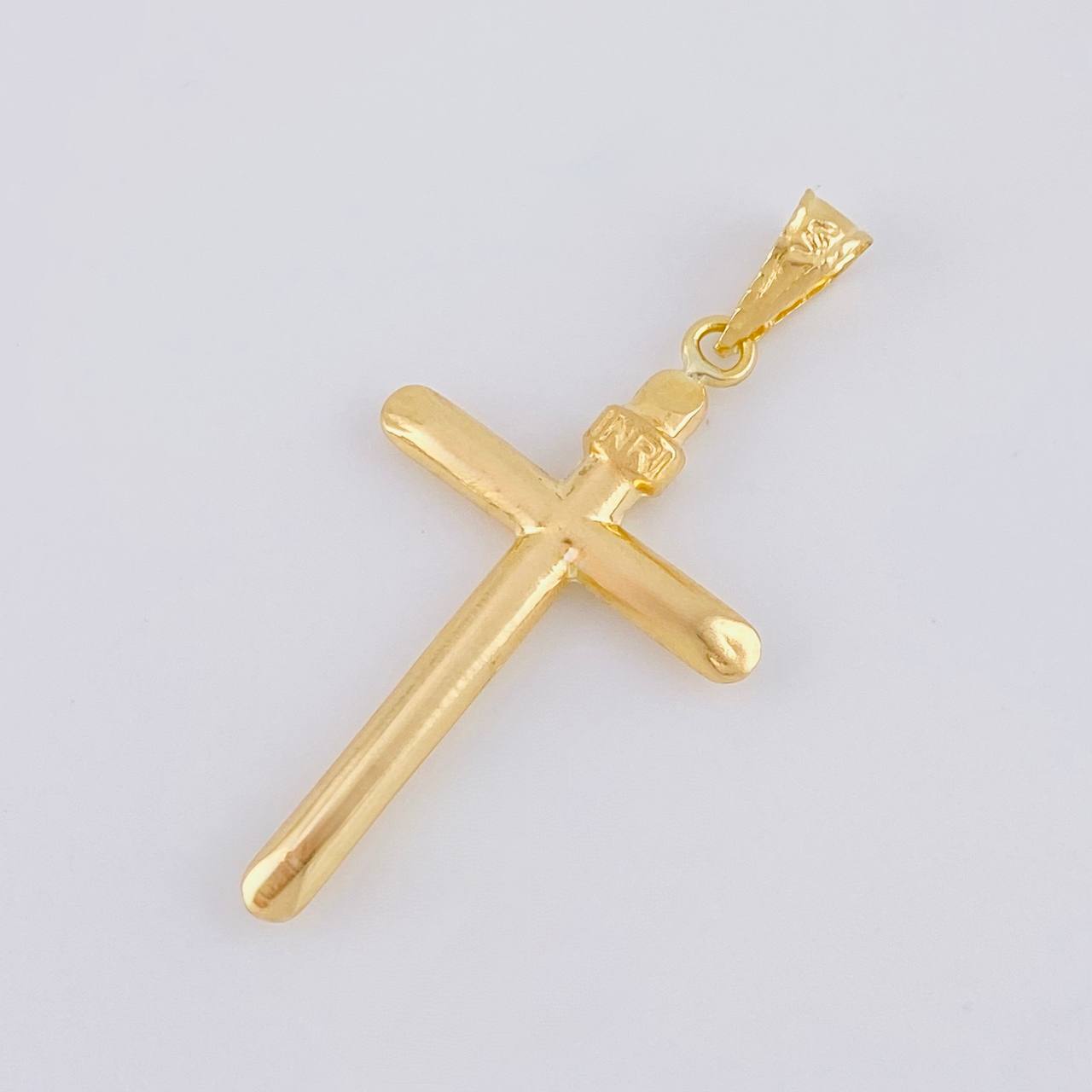 Dije Cruz Puntas Planas 1.25g / 1 1/2 in Oro Amarillo 18K