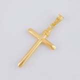 Dije Cruz Puntas Planas 1.25g / 1 1/2 in Oro Amarillo 18K