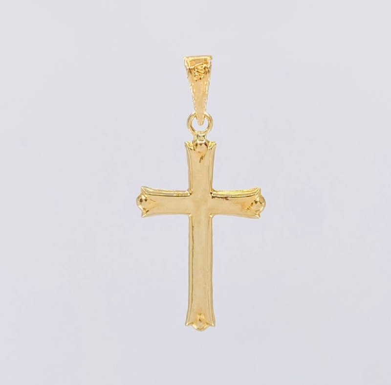 Dije Cruz Cuatro Destellos 0.95g / 1 1/2 in Oro Amarillo 18K