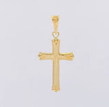 Dije Cruz Cuatro Destellos 0.95g / 1 1/2 in Oro Amarillo 18K