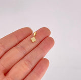 Dije Trébol Diamantado 0.45g / 1/2 in Oro Amarillo 18K
