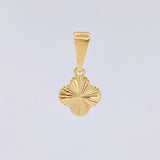 Dije Trébol Diamantado 1g / 3/4 in Oro Amarillo 18K