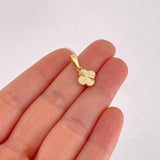 Dije Trébol Diamantado 1g / 3/4 in Oro Amarillo 18K