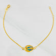 Pulso Modulable Aro Seguido Virgen Milagrosa 1.8g / 7 1/4 in - 6 1/2 in / 0.86mm Oro Amarillo 18K