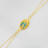Pulso Modulable Aro Seguido Virgen Milagrosa 1.8g / 7 1/4 in - 6 1/2 in / 0.86mm Oro Amarillo 18K