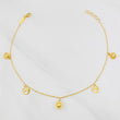 Classic Link Anklet Figures 2.45g / 9 in / 1mm Yellow Gold 18K