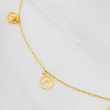 Classic Link Anklet Figures 2.45g / 9 in / 1mm Yellow Gold 18K