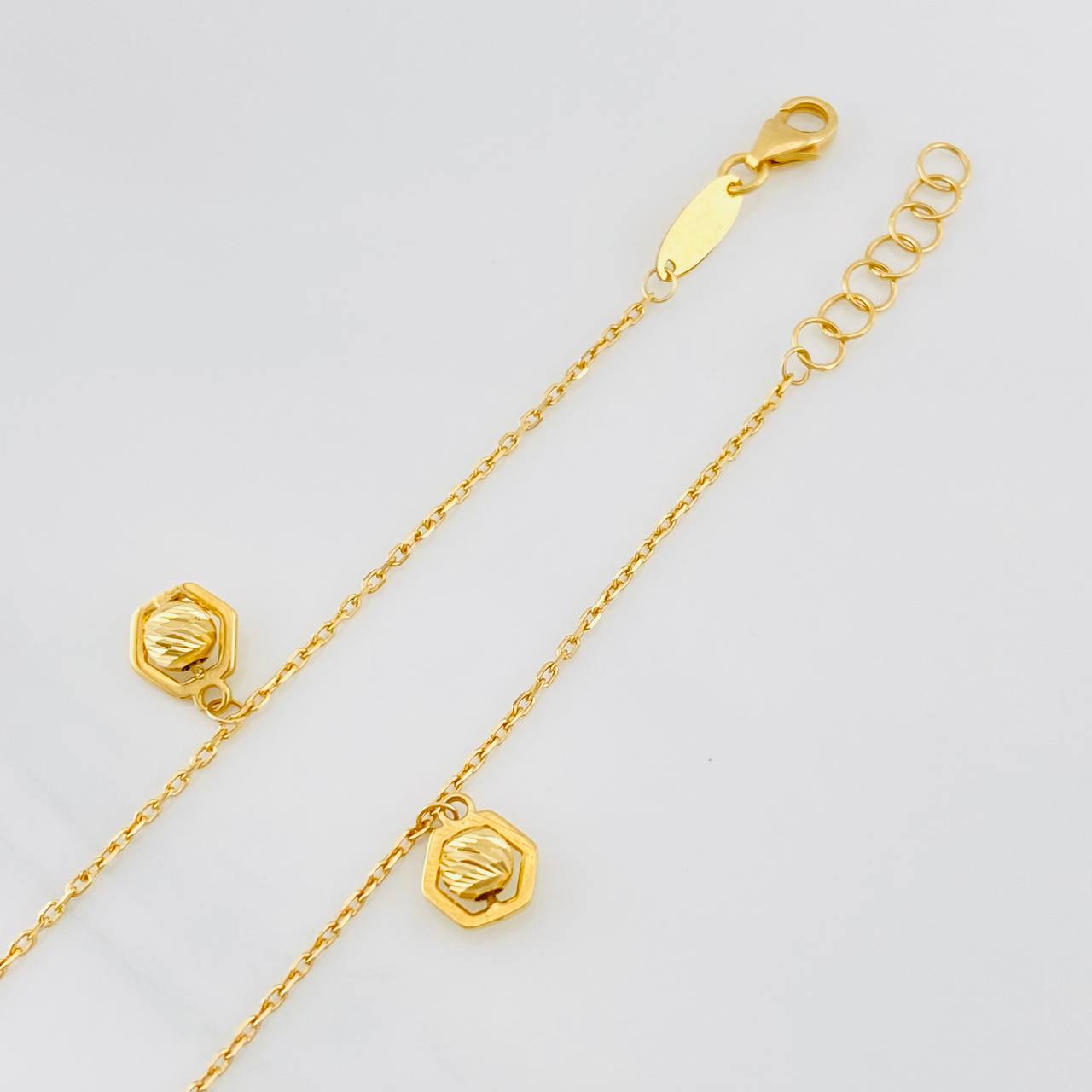 Classic Link Anklet Figures 2.45g / 9 in / 1mm Yellow Gold 18K