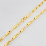 Cadena Eslabón Texturizado 13.85g / 26 in / 3.5mm Oro Amarillo 18K