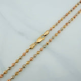 Cadena Militar 17.45gr / 24 1/4 in / 3mm Tres Oros 18K $