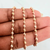 Cadena Militar 17.45gr / 24 1/4 in / 3mm Tres Oros 18K $