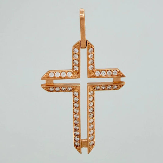 Dije Cruz 5.7gr / 1 3/4 in / Oro Rosa 18K $