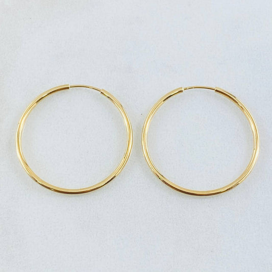 Candongas Aro 1.3gr / 1 in / Oro Amarillo 18K *