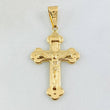 Pendant Cross Christ Florenced 1.9gr / 1 1/2 in / 18K Gold