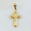 Pendant Cross Christ Florenced 1.55gr / 1.4in / 18K Gold