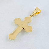 Pendant Cross Christ Florenced 1.55gr / 1.4in / 18K Gold