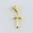 Pendant Cross Flat Tips 0.45gr / 1 in / 18K Gold Yellow