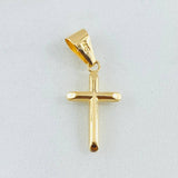 Pendant Cross Flat Tips 0.3gr / 0.75in / 18K Gold
