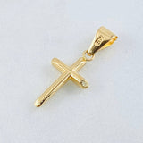 Pendant Cross Flat Tips 0.3gr / 0.75in / 18K Gold