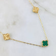 Green Clover Chain 10.45gr / 21.7in / 18K Gold
