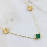 Green Clover Chain 10.45gr / 21.7in / 18K Gold