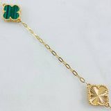 Green Clover Chain 10.45gr / 21.7in / 18K Gold