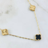 Black Gold Clover Chain 10gr / 19.7in / 18K Gold