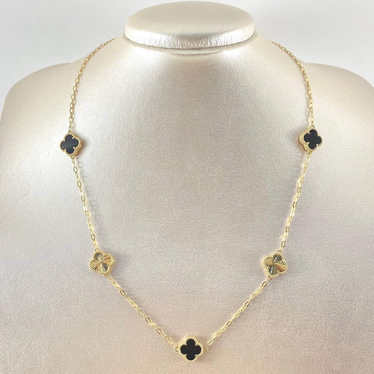 Black Gold Clover Chain 10gr / 19.7in / 18K Gold