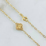 Cadena Trébol Dorado 7.05gr / 50cm / Oro Amarillo Nac.Esp. 18K