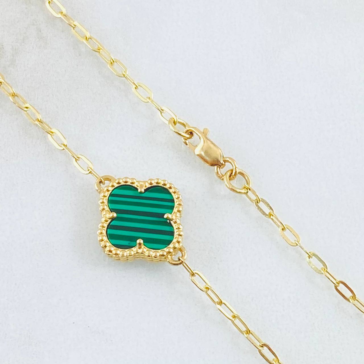 Green Clover Chain 10.45gr / 21.7in / 18K Gold