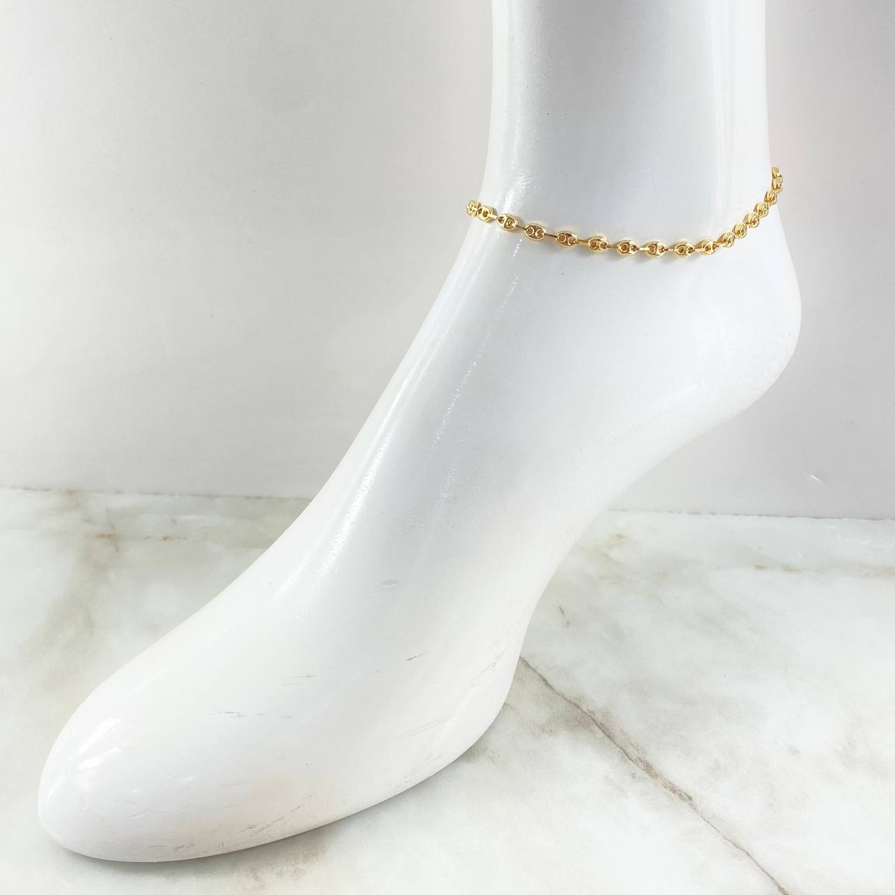 GC Anklet 3.55gr / 9.6in / 18K Gold
