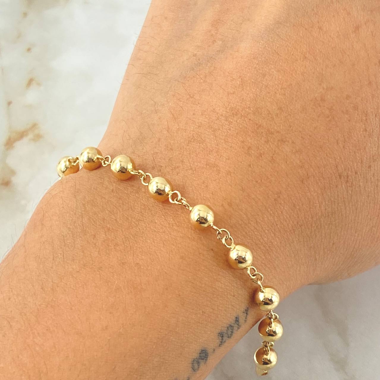 Military Type Bracelet 4.4gr / 8.5in / 18K Gold