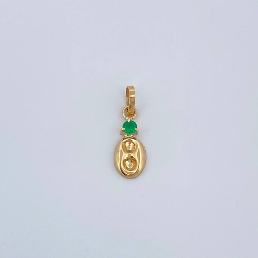 Dije Gc Figura Esmeralda 0.35gr / 3/4 in / Oro Amarillo 18K %