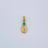 Dije Gc Figura Esmeralda 0.35gr / 3/4 in / Oro Amarillo 18K %