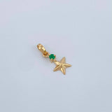 Dije Estrella Esmeralda 0.25gr / 1/2 in / Oro Amarillo 18K %