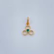 Dije Figura Trebol Esmeralda 0.35gr / 1/2 in / Oro Amarillo 18K %