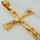Dije Cruz Cristo Gotica 2.45gr / 1 1/2 in / Oro Amarillo 18K $