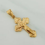 Dije Cruz Cristo 1.1gr / 1 1/4 in / Oro Amarillo 18K $