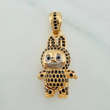 Dije Conejo Sonriente 5.95gr / 1 1/4 in / Dos Oros Amarillo Blanco 18K $