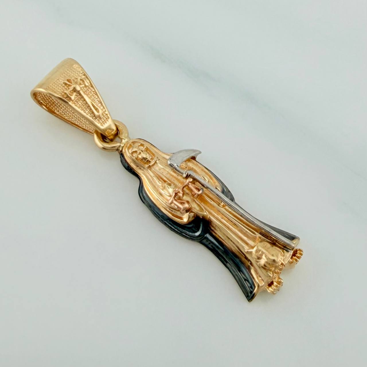 Dije Santa Muerte 2.5gr / 1 1/4 in / Tres Oros 18K $